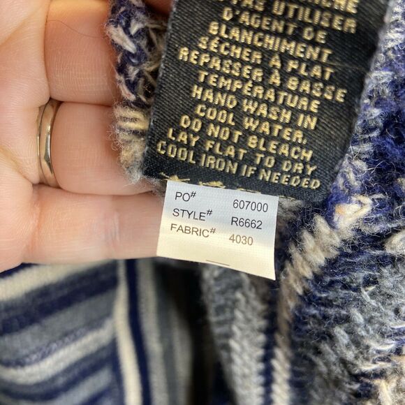 Renuar Women's Size Small Two Piece Sweater Set Blue Striped Layered Acrylic Set - Picture 9 of 10